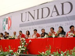César Camacho, presidente del CEN del PRI, encabezó la Tercera Sesión Ordinaria en Hidalgo. NTX /