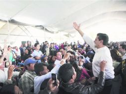 Proyecto.  Enrique Peña Nieto anuncia la Cruzada Nacional contra el hambre en su visita a Chiapas. NTX /