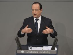 François Hollande recordó que el peso fundamental de la intervención corresponde al contingente formado por los países africanos. AFP /