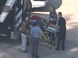 Imagen tomada de una grabación de un hombre herido en el campus de Lone Star College, cerca de de Houston. REUTERS /