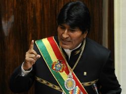 Morales dio un informe de cuatro horas al Congreso, al inicio de su octavo año de mandato EFE /