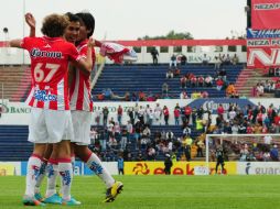 Jesús Isijara anota el solitario gol para los de Aguascalientes. MEXSPORT /