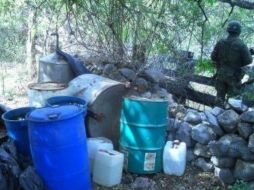 Soldados de la XV Zona Militar acudieron a la finca de Tlajomulco tras una denuncia ciudadana. ESPECIAL /