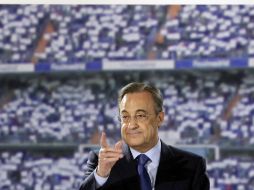 El presidente del Real Madrid, Florentino Pérez durante una conferencia de prensa en Madrid. REUTERS /
