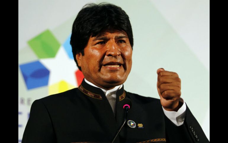 El presidente boliviano en rueda de prensa de la Celac-UE. EFE /