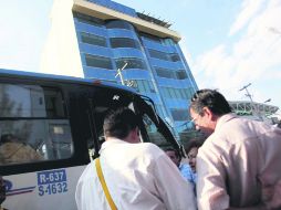 Los transportistas mantuvieron su manifestación durante una hora.Plantearon a la magistrada que lleve el caso que acelere la resolución EL INFORMADOR /