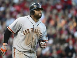 Pablo Sandoval suma siete carreras remolcadas en la serie final y ha sido una de las bujías del conjunto bucanero.  /