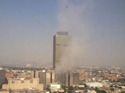 Aspecto del edificio de Pemex tras la explosión. NTX /