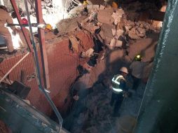 Interior del Edificio B-2 de la Torre de Pemex, donde ocurrió la explosión. NTX /
