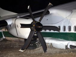 La aeronave Atr72 de la compañía rumana Carpatair, que operaba por cuenta de Alitalia. EFE /