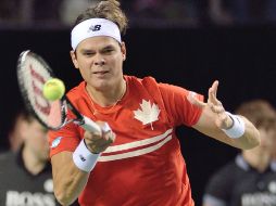 Milos Raonic dio a Canadá el punto importante para vencer a España en la Copa Davis. EFE /