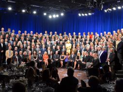 Foto oficial con los nominados de la edición 85 de la entrega de premios. AFP /