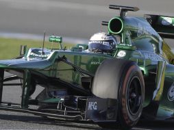 EL nuevo auto de la escudería Caterham es impulsado por nu motro Reanult. EFE /