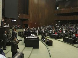 Aspecto de la reunión de la Cámara de Diputados. NTX /