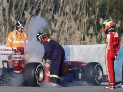 De la Rosa vuelve a la pista una vez arreglados los desperfectos. AP /