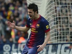 Villa marca un gol el fin de semana y el día de hoy no termina el entrenamiento. AP /