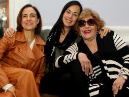 Diana Bracho, Gabriela de la Garza y Silvia Pinal, ayer durante una reunión con los medios de comunicación. EL INFORMADOR /