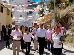 Hoy se entregaron las obras de mejoramiento de fachadas, banquetas y andadores de la colonia Loma Linda, en la zona sur del municipio.  /