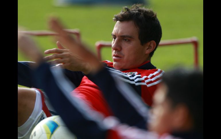 Durante el entrenamiento de hoy, el jugador estuvo realizando rehabilitación en las instalaciones de Verde Valle. MEXSPORT /