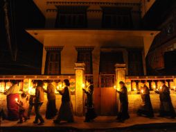 Activistas en el exilio conmemoran el centenario de la independencia del Tíbet. AFP /