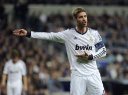 Sergio Ramos asegura que saldrán con todo para el juego de vuelta en Old Trafford. AFP /
