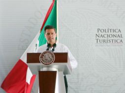 Peña presentó esta tarde su Política Nacional Turística. NTX /