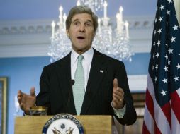 KErry habla con el ministro de Relaciones Exteriores de Arabia Saudita. AP /
