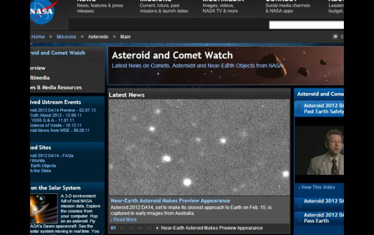 El asteroide fue detectado por astrónomos aficionados afiliados al observatorio de La Sagra hace un año. ESPECIAL /
