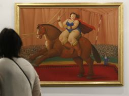 Vista de la obra ''Amazona'', de Fernando Botero, dentro de la 32 edición de ARCO. EFE /