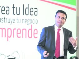 ALCALDE ZAPOPANO. Héctor Robles, durante la presentación de “Reto Zapopan”, en la Cámara de Comercio de Guadalajara. EL INFORMADOR /