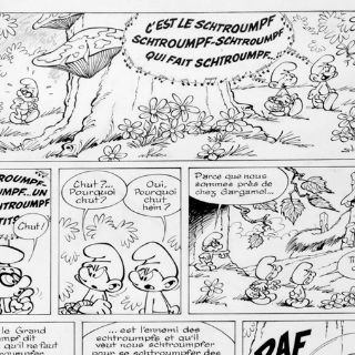 Originales de Astérix, Tintin y Los Pitufos a subasta en París