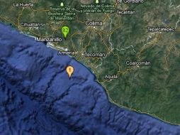 El epicentro se ubicó a 38 kilómetros al sur de Ciudad de Armería, en Colima (globo 1). ESPECIAL /