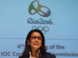 Nawal El Moutawakel, pridente de la Comisión de Seguimiento del COI, dice que no hay atrasos en Río 2016. AFP /