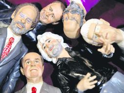 Imágenes de candidatos. Antonio Ingroa, Silvio Berlusconi, Oscar Giannino, Mario Monti, Beppe Grillo y Pierluigi Bersani. EFE /