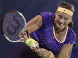 Kvitova derrota a Wozcniacki por tercera vez al hilo para colocarse en la gran final. EFE /