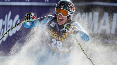 La esquiadora realiza su mejor temporada en Copa del  Mundo, después de haber sido cuarta en el Supergigante de Cortina d'Ampezzo. AFP /