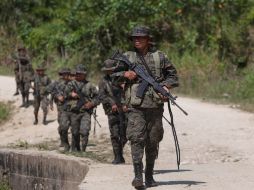 Las fuerzas de seguridad guatemaltecas continúan el operativo en la zona. AP /