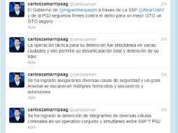 El procurador Carlos Zamarripa, dio a conocer la información a través de Twitter. TOMADA DE @carloszamarr  /
