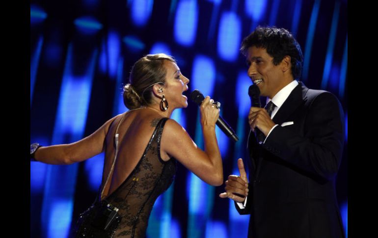 Araneda y Eva Gómez durante su participación en el Festival. NTX /