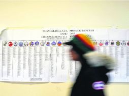 Sin ganador. Los resultados de los comicios en Italia no permiten definir la victoria de alguna coalición. AFP /