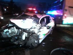 El cuerpo del taxista fue rescatado por bomberos del municipio de Tlajomulco de Zúñiga.  /