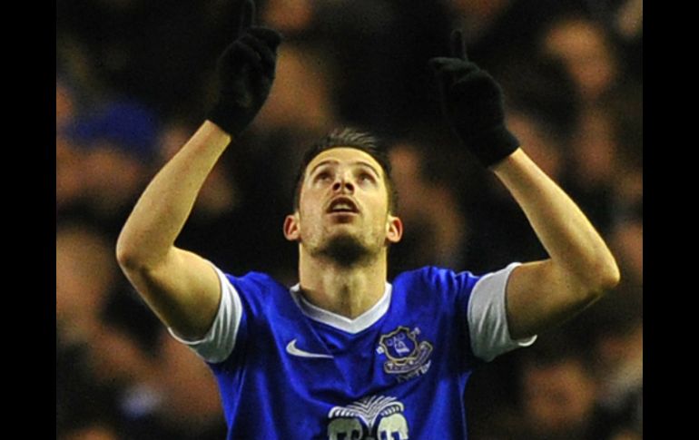 Kevin Mirallas fue el encargado de abrir el marcador a favor del Everton. AFP /