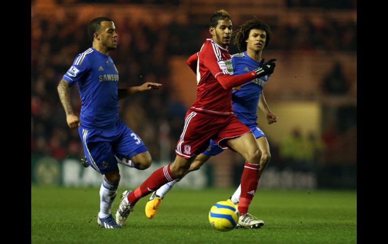 Acción del partido entre el Chelsea y el Middlesbrough. AP /