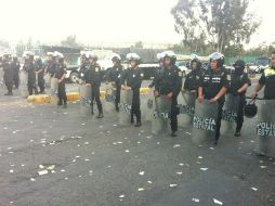 El operativo de seguridad tuvo que ser reforzado por la autoridades de Ciudad Nezahualcóyotl. ESPECIAL /