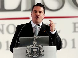 El gobernador constitucional del Estado de Jalisco, Aristóteles Sandoval, dió su primer discurso en el Instituto Cultural Cabañas.  /