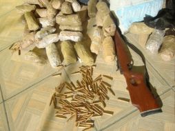 Acudieron agentes federales y aseguraron las balas. ESPECIAL /