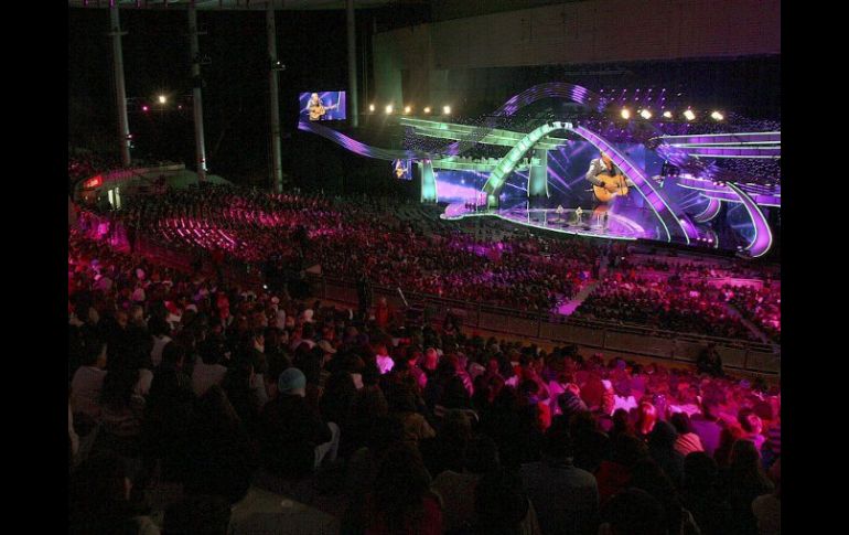 El escenario de la Quinta Vergara, un reto en el cual ''31 minutos'' resultó triunfador. EFE /