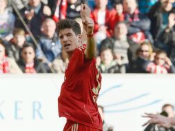 Gómez da al Münich su décimoprimer victoria como visitante en la temporada. EFE /