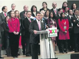 El Mandatario participó en la XXI Asamblea Nacional del PRI en la Ciudad de México. NTX /