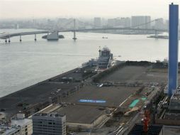 Vista del complejo donde se construirá la villa olímpica que visita el COI, hoy lunes 4 de Marzo, en Tokio, Japón. EFE /